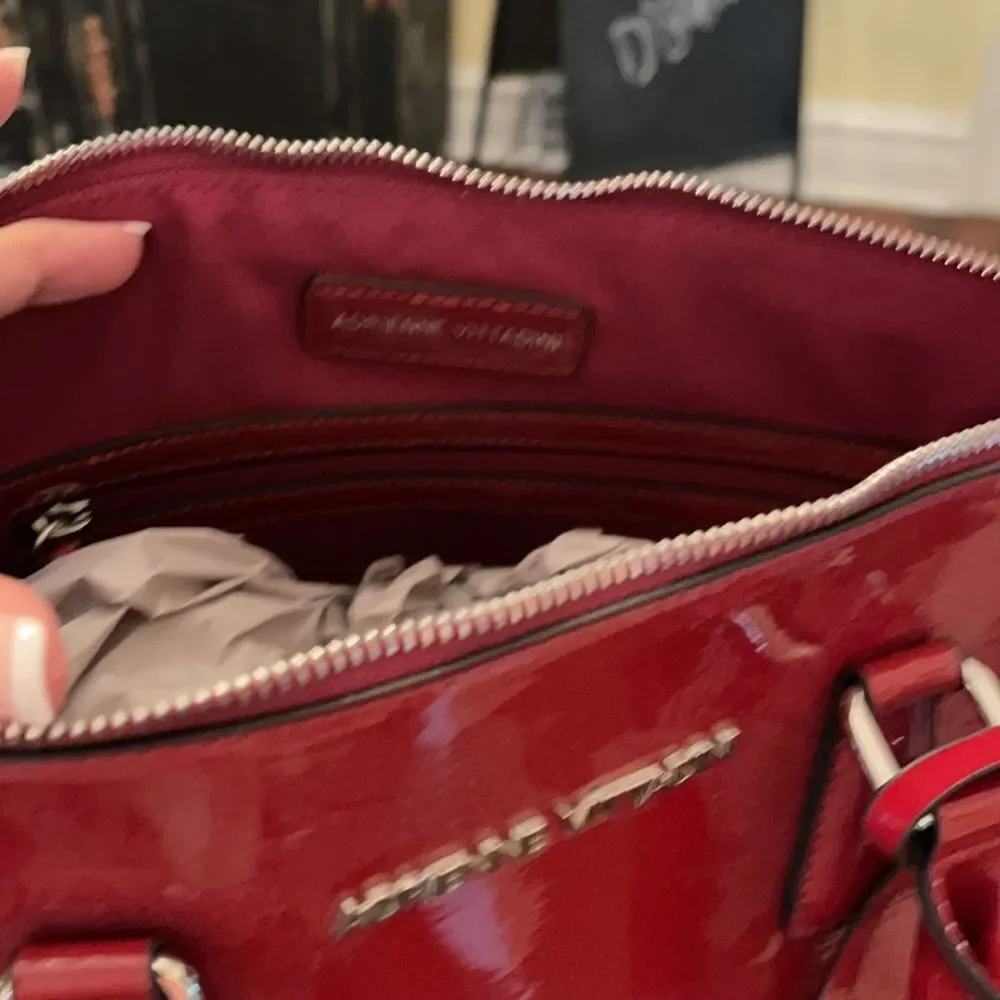 *Lipstick Red* Adrienne Vittadini NWT Cherry Red Dome Satchel